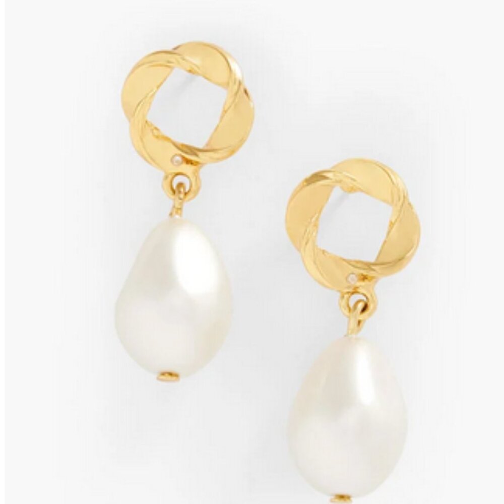 TALBOTS -  Organic Pearl Drop Earrings  - NWT